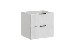 Furnidea Meuble de salle de bain suspendu sous lavabo ADEL BLANC 60 cm