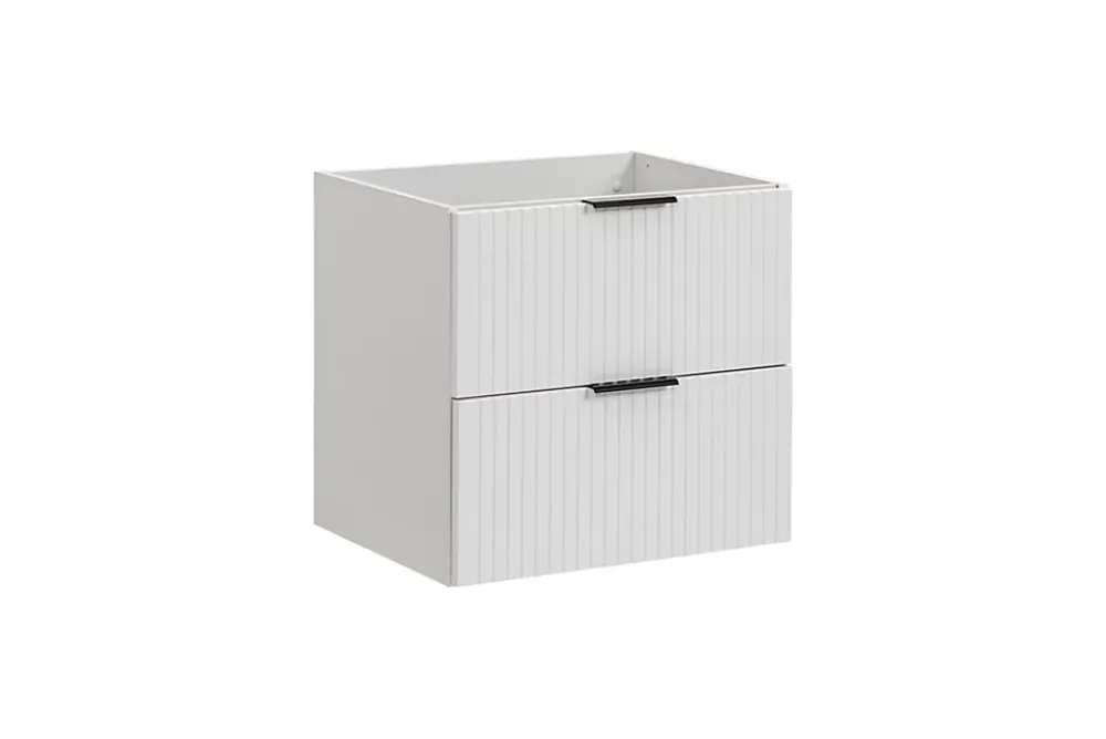 Furnidea Meuble de salle de bain suspendu sous lavabo ADEL BLANC 60 cm
