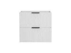 Furnidea Meuble de salle de bain suspendu sous lavabo ADEL BLANC 60 cm