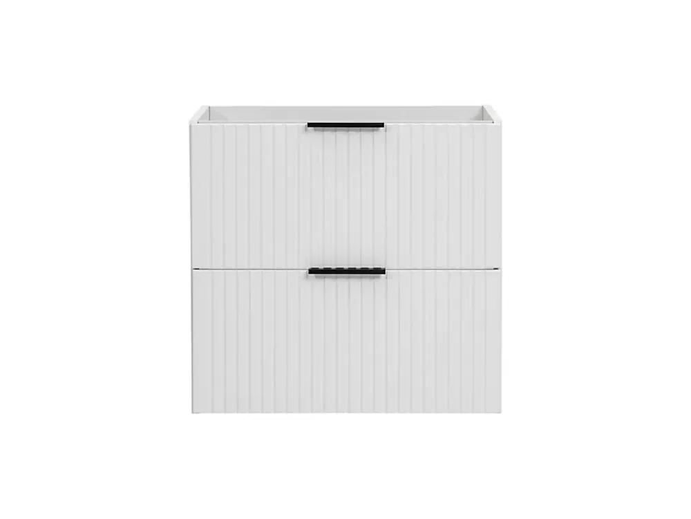 Furnidea Meuble de salle de bain suspendu sous lavabo ADEL BLANC 60 cm