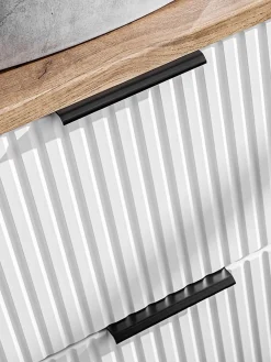 Furnidea Meuble de salle de bain suspendu sous lavabo ADEL BLANC 60 cm