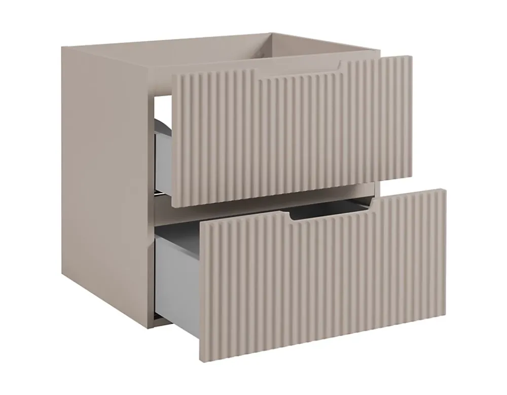 Meuble Sous Lavabo|Furnidea Meuble de salle de bain suspendu sous vasque VENA cachmire 60 cm