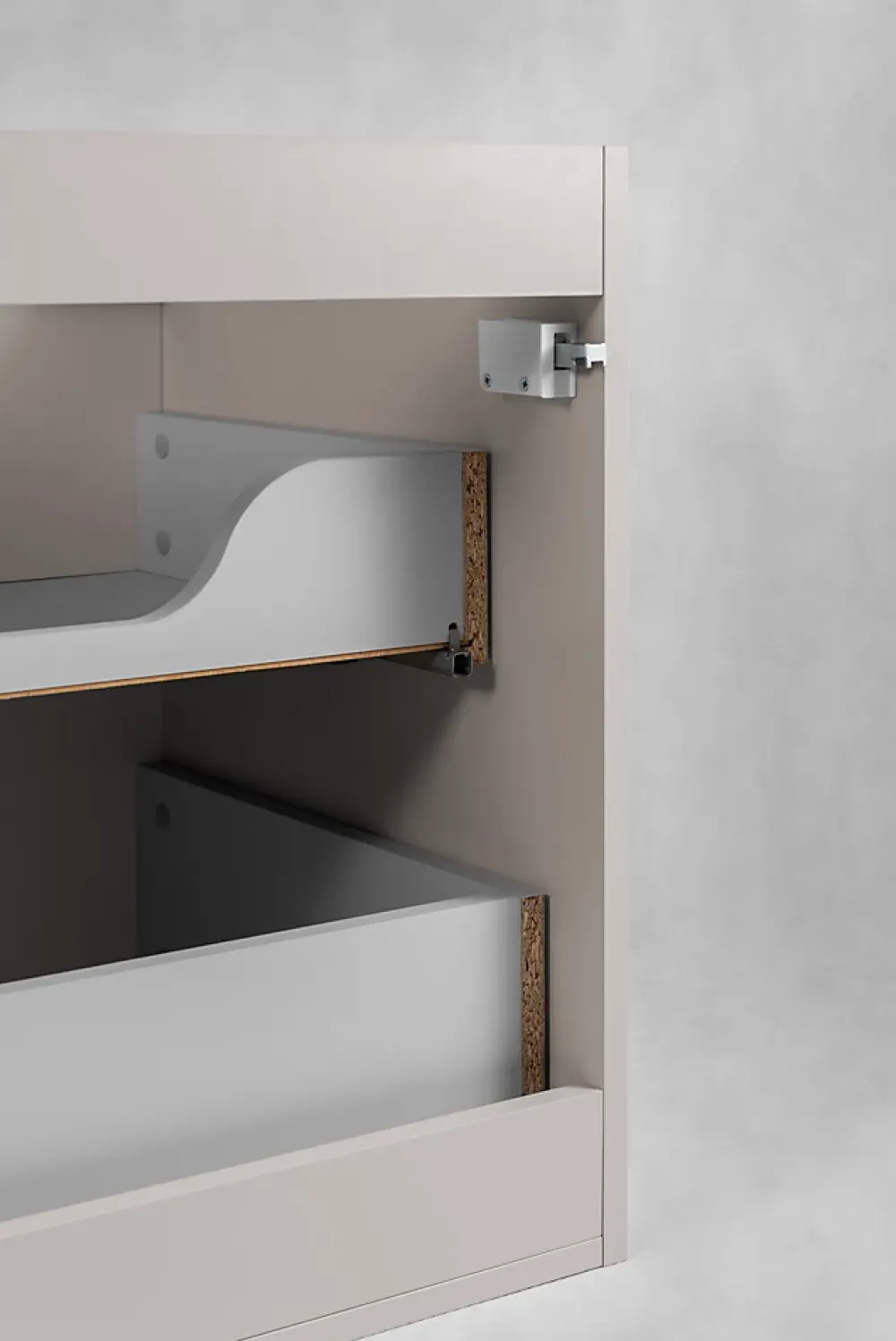 Meuble Sous Lavabo|Furnidea Meuble de salle de bain suspendu sous vasque VENA cachmire 60 cm
