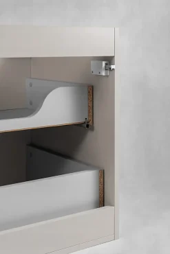 Furnidea Meuble de salle de bain suspendu sous vasque MODERN cachmire 60 cm
