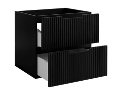 Meuble Sous Lavabo|Furnidea Meuble de salle de bain suspendu sous vasque VENA noir 60 cm
