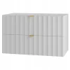 Meuble Sous Lavabo|Furnidea Meuble de salle de bain sous vasque suspendu ARCOS blanc 80 cm façades rainurées