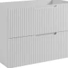 Furnidea Meuble de salle de bain suspendu sous vasque VENA blanc 80 cm