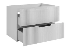 Furnidea Meuble de salle de bain suspendu sous vasque VENA blanc 80 cm
