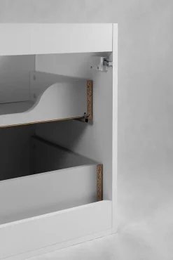 Furnidea Meuble de salle de bain suspendu sous vasque VENA blanc 80 cm
