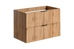 Furnidea Meuble de salle de bain suspendu sous lavabo ADEL CHÊNE 80 cm