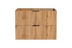 Furnidea Meuble de salle de bain suspendu sous lavabo ADEL CHÊNE 80 cm