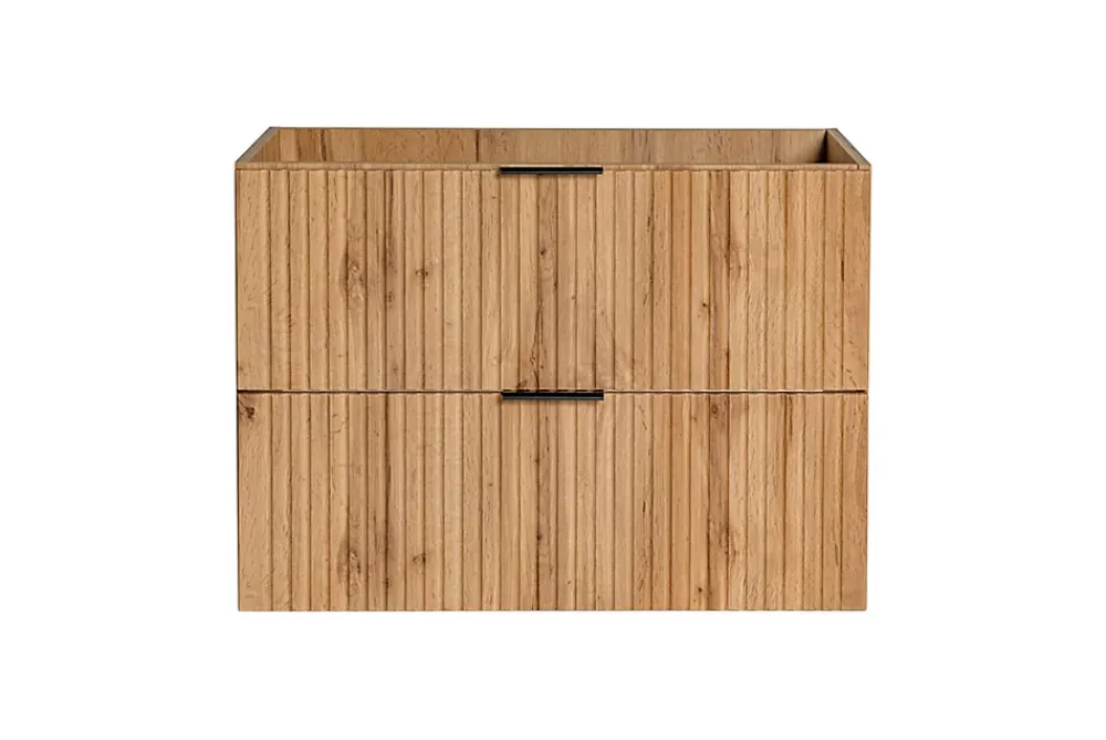 Furnidea Meuble de salle de bain suspendu sous lavabo ADEL CHÊNE 80 cm