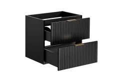 Meuble Sous Lavabo|Furnidea Meuble de salle de bain suspendu sous lavabo ADEL NOIR 60 cm