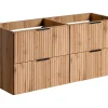 Meuble Sous-Vasque|Furnidea Meuble de salle de bain suspendu sous double vasque ADEL CHÊNE 120 cm