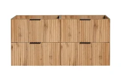 Meuble Sous-Vasque|Furnidea Meuble de salle de bain suspendu sous double vasque ADEL CHÊNE 120 cm