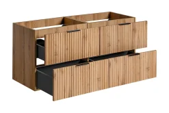 Meuble Sous-Vasque|Furnidea Meuble de salle de bain suspendu sous double vasque ADEL CHÊNE 120 cm