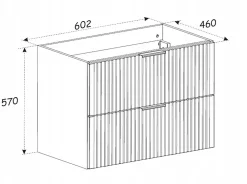 Meuble Sous-Vasque|Furnidea Meuble de salle de bain suspendu sous double vasque ADEL CHÊNE 120 cm