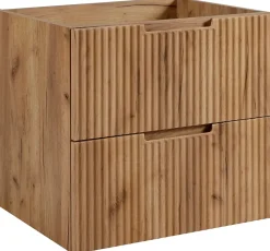 Meuble Sous Lavabo|Furnidea Meuble de salle de bain suspendu sous vasque VENA chêne 60 cm