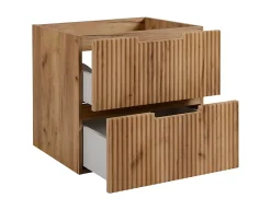 Meuble Sous Lavabo|Furnidea Meuble de salle de bain suspendu sous vasque VENA chêne 60 cm