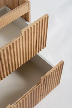 Meuble Sous Lavabo|Furnidea Meuble de salle de bain suspendu sous vasque VENA chêne 60 cm