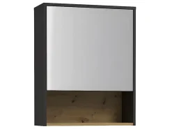 Ensemble Meuble De Salle De Bains|Vente-unique Meuble de salle de bain suspendu anthracite avec vasque à encastrer et armoire de toilette - 60 cm - YANGRA