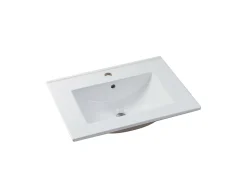 Ensemble Meuble De Salle De Bains|Vente-unique Meuble de salle de bain suspendu anthracite avec vasque à encastrer et armoire de toilette - 60 cm - YANGRA
