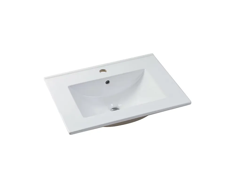 Ensemble Meuble De Salle De Bains|Vente-unique Meuble de salle de bain suspendu anthracite avec vasque à encastrer et armoire de toilette - 60 cm - YANGRA