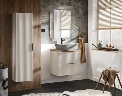 Meuble Sous Lavabo|Furnidea Meuble de salle de bain suspendu sous lavabo ADEL CACHEMIRE 60 cm