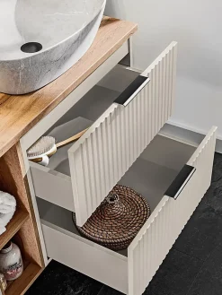 Meuble Sous Lavabo|Furnidea Meuble de salle de bain suspendu sous lavabo ADEL CACHEMIRE 60 cm