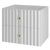 Meuble Sous Lavabo|Furnidea Meuble de salle de bain sous vasque suspendu AQUA blanc 60 cm façades rainurées