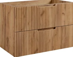 Furnidea Meuble de salle de bain suspendu sous vasque VENA chêne 80 cm