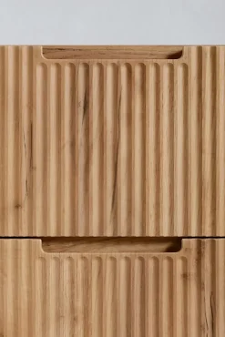Furnidea Meuble de salle de bain suspendu sous vasque VENA chêne 80 cm