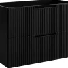 Meuble Sous Lavabo|Furnidea Meuble de salle de bain suspendu sous vasque VENA noir 80 cm