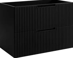 Meuble Sous Lavabo|Furnidea Meuble de salle de bain suspendu sous vasque VENA noir 80 cm