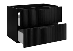 Meuble Sous Lavabo|Furnidea Meuble de salle de bain suspendu sous vasque VENA noir 80 cm