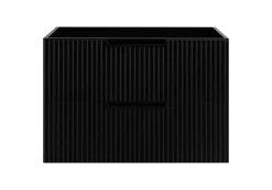 Meuble Sous Lavabo|Furnidea Meuble de salle de bain suspendu sous vasque VENA noir 80 cm