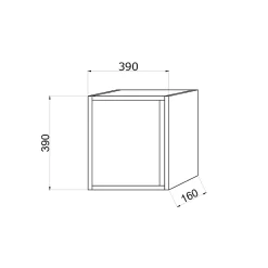 Armoire De Salle De Bains|Kiamami Valentina Meuble De Salle De Bain Suspendu En Forme De Cube De 39 Cm Avec Porte Mate Bleu Ciel - Monaco