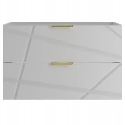 Meuble Sous Lavabo|Furnidea Meuble de salle de bain sous vasque suspendu RADOM 80 cm blanc mat