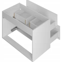 Meuble Sous Lavabo|Furnidea Meuble de salle de bain sous vasque suspendu RADOM 80 cm blanc mat