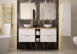Furnidea Meuble de salle de bain sous vasque suspendu RADOM 60 cm blanc mat
