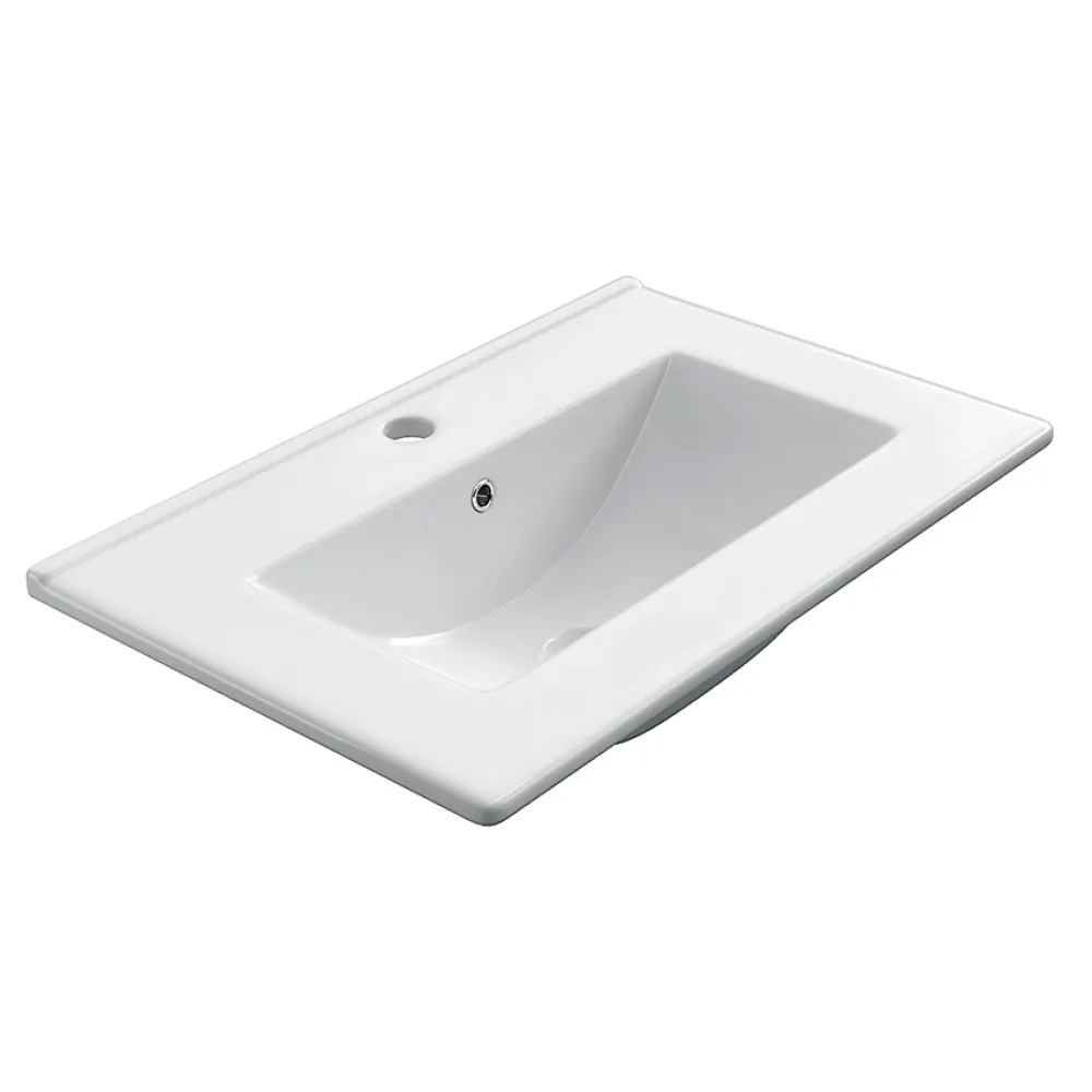 Cosyneo Meuble de salle de bain simple vasque - 3 tiroirs - PALMA et miroir Led VELDI - ciment (gris) - 60cm