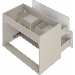 Meuble Sous Lavabo|Furnidea Meuble de salle de bain sous vasque suspendu DELCA cachemire 80 cm