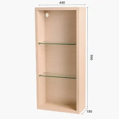 Autres Meuble de salle de bain étagère de rangement murale 90 x 44 x 18 cm bois couleur chêne CEDAM