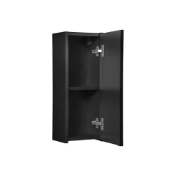 Armoire De Salle De Bains|Meublorama Meuble de salle de bain VANO 1 porte Noir mat L20 x P18 x H57 cm Meuble suspendu