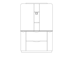 Ondee Meuble de salle de bains à poser H.185 x l.120 cm, décor bois, Palermo