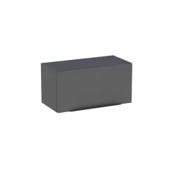 Meuble de salle de bains haut gris anthracite brillant l.60 x H.30 x P.30 cm, Pamili