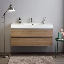 Ensemble Meuble De Salle De Bains|Kiamami Valentina Meuble De Salle De Bains Suspendu 120Cm Tiroirs Et Lavabo 1 Cuve Sans Miroir - Valentina