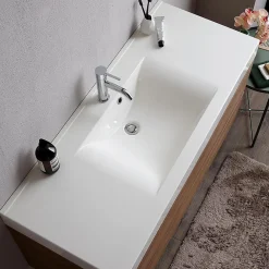 Ensemble Meuble De Salle De Bains|Kiamami Valentina Meuble De Salle De Bains Suspendu 120Cm Tiroirs Et Lavabo 1 Cuve Sans Miroir - Valentina