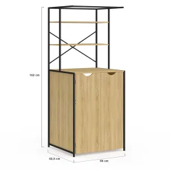 IDMarket Meuble dessus machine à laver fermé DETROIT design industriel