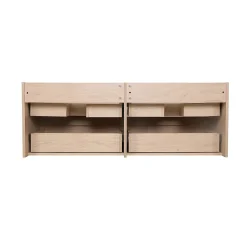 Mob-In Meuble double vasque 120cm avec plan céramique SORRENTO Décor chêne + miroir